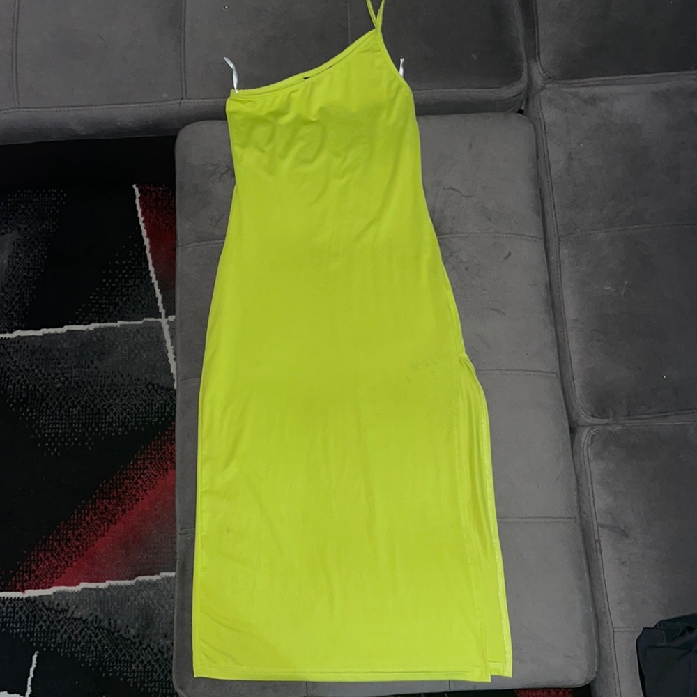 Neon green dress